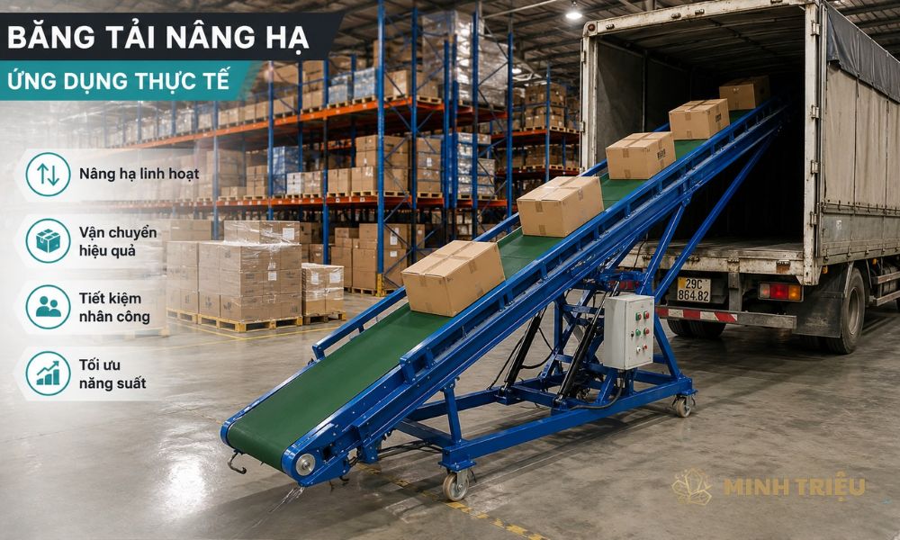 băng tải nâng hạ