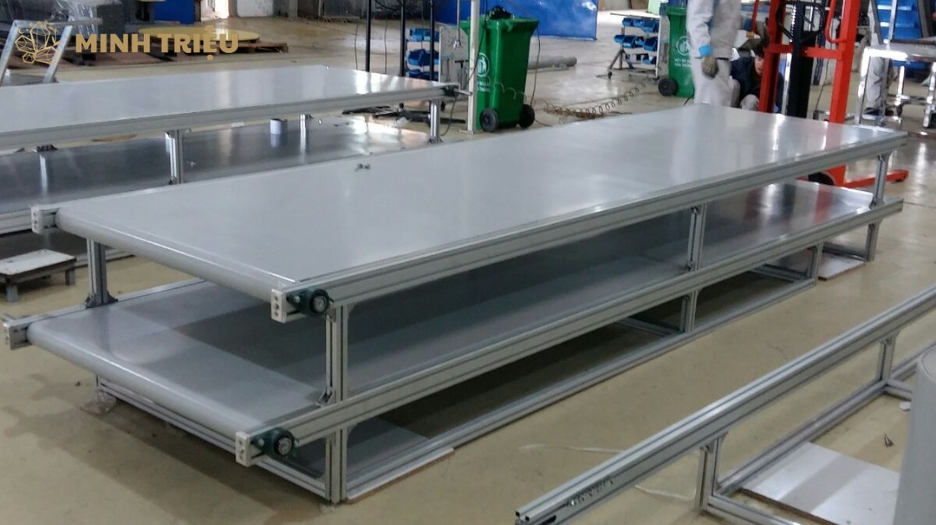 Băng tải PVC trắng