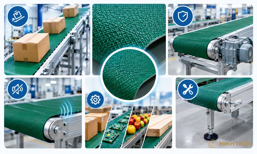 Băng tải pvc nhám
