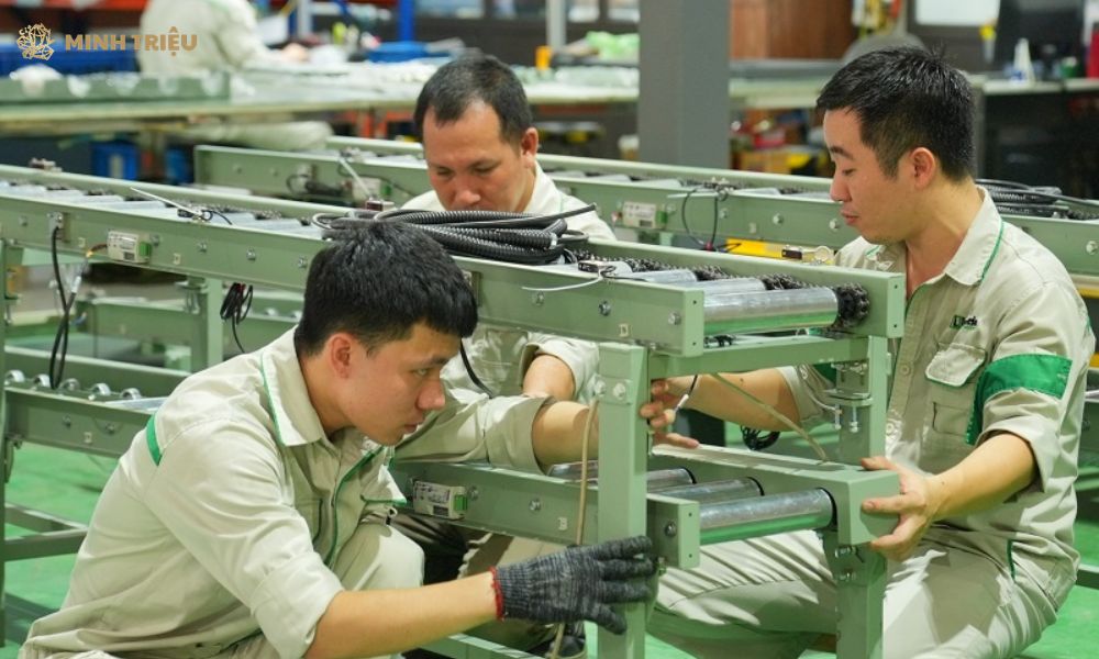 băng tải xích con lăn